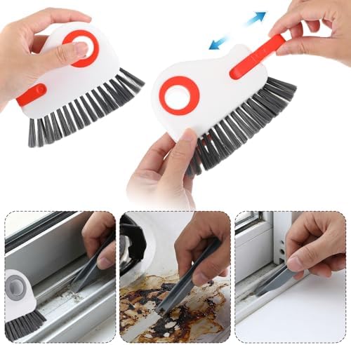 Qianyu 2 PCS Groove Cleaning Brush 2 in 1 Window Track Cleaning Tool Crevice - Image 5