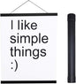 Artmag Magnetic Poster Hanger Frame, 24x36 24x32 24x18 Light Wood Wooden Magnet Canvas Artwork Print Poster Hangers Frames Hanging Kit (Black, 24")