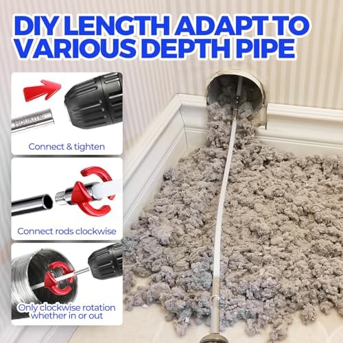 Holikme Dryer Vent Cleaner Kit - 40Ft Flexible Lint Brush - Image 3
