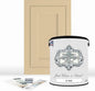 ALL-IN-ONE Paint, Durable cabinet and furniture paint. Built in primer and top coat, no sanding needed. Includes our 30 featured color card - Kind (buttery yellow), Gallon
