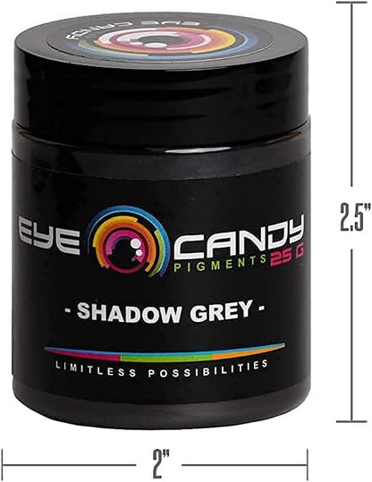 Eye Candy Pigments Premium Grey Mica Powder - Shadow Grey (25gr) - for Epoxy, Resin, Soap, Paint, Woodworking, Acrylic Pouring, Bath Bombs, Fishing Lures - DIY Arts and Crafts Additive