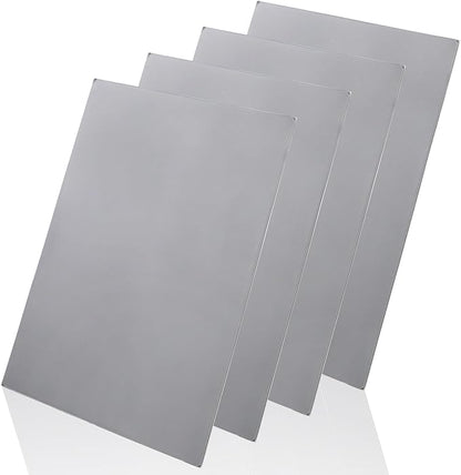 4 Pack Rubber Stamp Sheets, 2.6 mm (0.1 inch) A4 Size Light Gray Rubber Pads, Soft Rubbers Mat for Engraving Machine Cutter, Laser Rubbers Carving Blocks Material to Making Custom Stamps