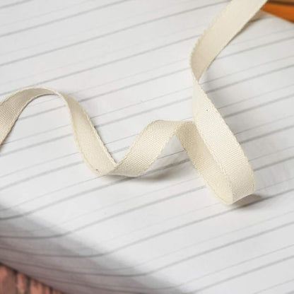 CT CRAFT LLC Ivory Cotton Ribbon 3/8" x 10 Yards for Home Décor Gift Present Wrapping DIY Crafts Birthday Wedding Bouquet Christmas