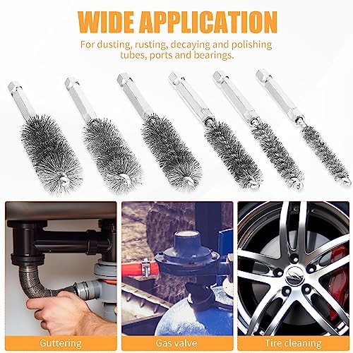 12 Pieces Wire Brush Drill Bore Cleaning Brush Set - Image 5