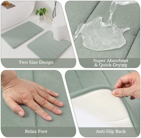 Sage Green Bathroom Decor Set Complete - Image 6