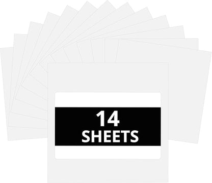 HTVRONT White Permanent Vinyl - 14 Pack 12" x 12" Glossy White Bundle for Cutting Machines, Permanent Adhesive Vinyl Sheets for Craft Projects and Party Decoration Ideal(Glossy)