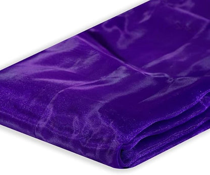 Fynite Cadburry Purple Organza Fabric by The Yard | 20 Yard Long | 44" Wide | Bridal Soft Sheer Organza Tulle for DIY Wedding Dress Fashion Craft Decorations