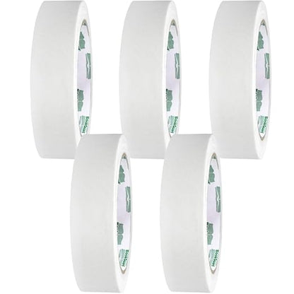 BookGuard 1 Inch White Premium Bookbinding Repair Cloth Tape, White Book Tape, Acid-Free Cloth Tape, Book Repair Tape, 15 Yard Roll - Case of 5