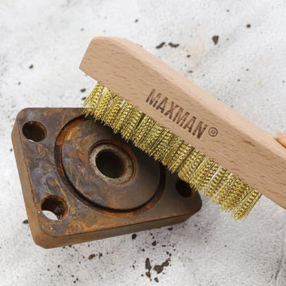 MAXMAN Brass Brush 2Pcs, Rust/Weld Cleaner - Image 3