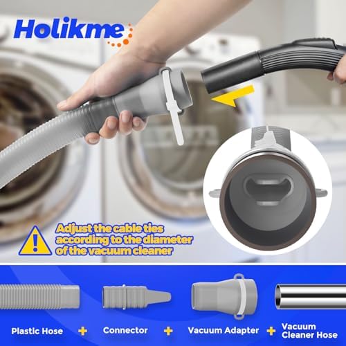 Holikme Dryer Vent Cleaner Kit, Vacuum Hose Attachment - Image 4