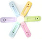 6Pcs Pastel Pencil Rubber Erasers Sliding Retractable Eraser Rectangular Push Pull Large Pencil Eraser with Plastic Sleeve Refill Writing Art Eraser for School Office Drawing