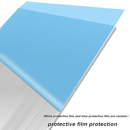 2 Pack 5052 H32 Aluminum Sheet Metal 8” x 4”x 1/16”(0.06") Flat Plain Thin Aluminum Plate Covered with Protective Film, Rectangle Aluminum Metal Plate for Crafting lndustry, 1.5mm
