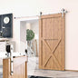 Homacer Brushed Nickel Non-Bypass Sliding Barn Door Hardware Kit, by HOMACER