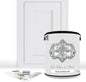 ALL-IN-ONE Paint, Durable cabinet and furniture paint. Built in primer and top coat, no sanding needed. Includes our 30 featured color card - Colosseum (white with subtle gray undertone), Gallon