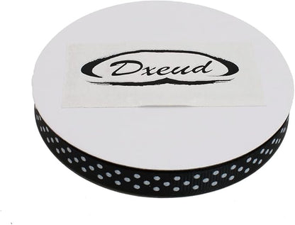 Polka Dot Grosgrain Ribbon 25 Yard Each Roll 100% Polyester (3/8", Black)