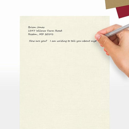 LUXPaper 8.5" x 11" Paper | Letter Size | Natural Linen | 80lb. Text | 1,000 Qty