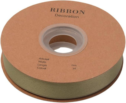 Double Side Satin Ribbon, Continuous 20 Yards,Use for Craft Bows Bouquet, Gift Wrapping, Wedding Decoration, Floral Arrangement (Army Green, 4/5 inch)