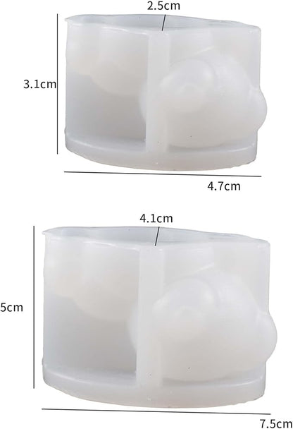 2 Pack Bear Silicone Molds for Candle Bear - Resin Casting Silicone Molds for Home Decor & Candle Making Wave Spiral Mold
