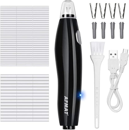 AFMAT EE04 Electric Eraser for Artists, Rechargeable Electric Eraser Kit, 140 Refills for Drafting, Electric Pencil Eraser - Battery Operated for Drawing Pencils, Crafts, Arts
