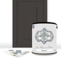 ALL-IN-ONE Paint, Durable cabinet and furniture paint. Built in primer and top coat, no sanding needed. Includes our 30 featured color card - Abbey (warm gray), Gallon