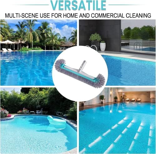 Swimming Pool Brush Head with Round Ends，17.5" Heavy Duty Aluminum Back Head - Image 6