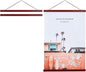 Artmag Magnetic Poster Hanger Frame, 40x27 40x30 40x60 Light Wood Wooden Magnet Canvas Artwork Print Poster Hangers Frames Hanging Kit (Mahogany, 40")
