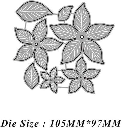 Cutting Dies Metal Stencils Scrapbooking Tools DIY Embossing Template for Paper Card Making Album Arts Crafts Supplies (Flower Set C-10.5x9.7cm)