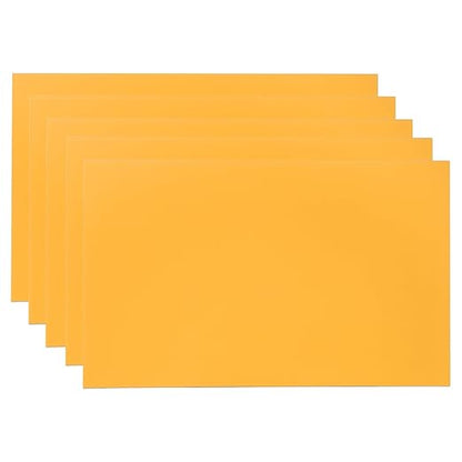 PATIKIL 6x10 Inch Anodized Aluminum Sheet Metal, 5Pcs Laser Plates Engraving Blanks 0.5MM Thin Rectangle for Crafting DIY House Laser Engraving, Yellow