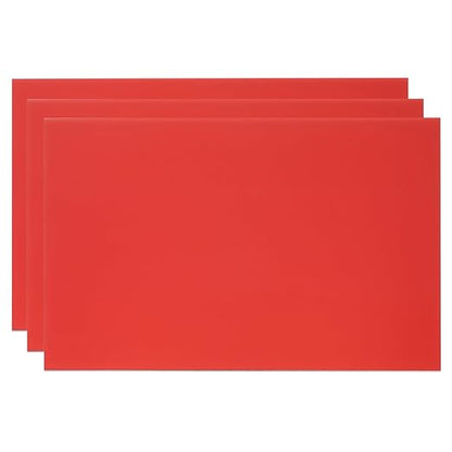 PATIKIL 8x12 Inch Anodized Aluminum Sheet Metal, 3Pcs Laser Plates Engraving Blanks 0.5MM Thin Rectangle for Crafting DIY House Laser Engraving, Red