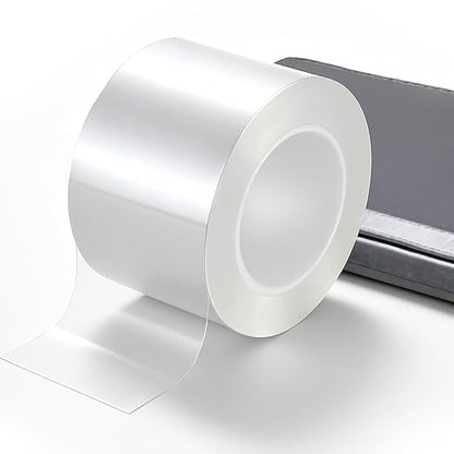 Clear Book Binding Tape 2 Inch Wide Archival Safe Acid-Free Book Repair Tape for Broken Pages Waterproof Adhesive Books Binding Tapes Material for Reinforcing Books Spines(2 Inch x 16.5 Feet)