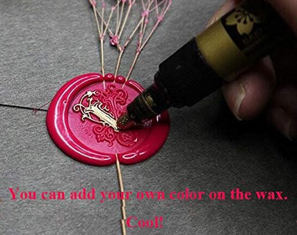 Vintage Custom Santa Claus Monogram Sealing Wax Seal Stamp Bronze Metal Handle Kit Custom Wedding Invitation Embellishment Christmas Gift Wrap Package Custom Logo Words Wax Seal Stamp Set