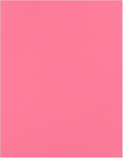 PA Paper Accents Stash Builder Cardstock 8.5" x 11" Hot Rose, 65lb Colored cardstock Paper for Card Making, Scrapbooking, Printing, Quilling and Crafts, 25 Piece Pack