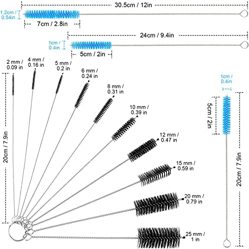 Reusable Straw Cleaning Brushes Bottle Test Tube Long Straw Cleaning Brush - Image 2