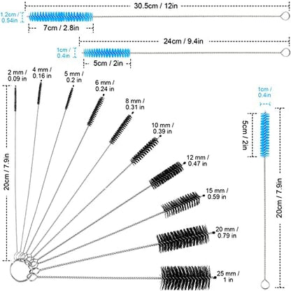 Reusable Straw Cleaning Brushes Bottle Test Tube Long Straw Cleaning Brush - Image 2