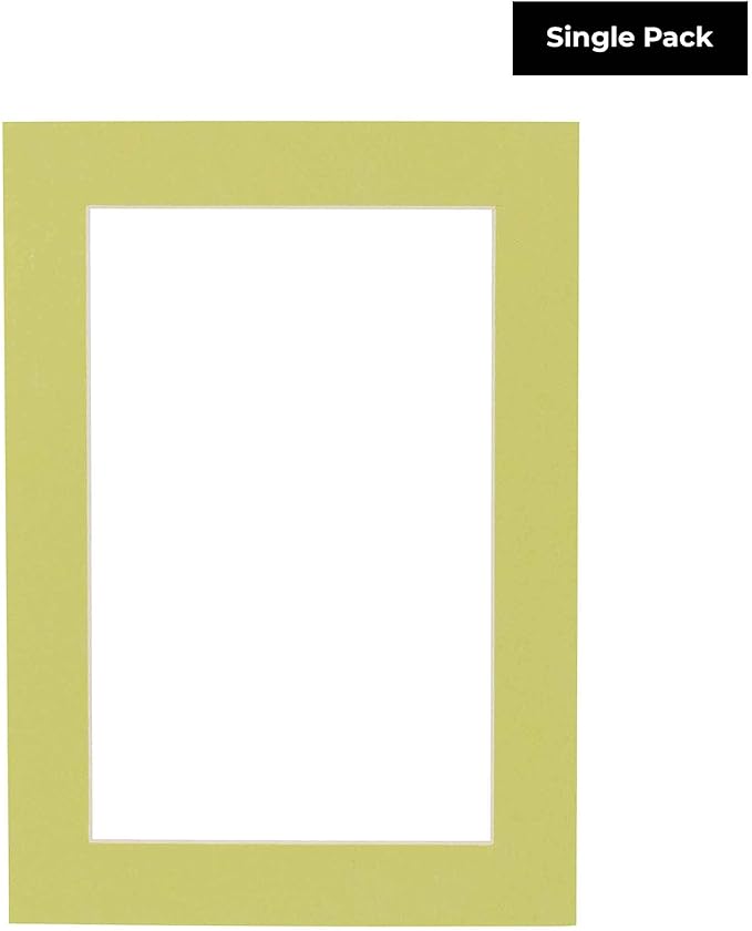 8x10 Mat for 6x8 Photo - Precut Pistachio Green Picture Matboard for Frames Measuring 8 x 10 Inches - Bevel Cut Matte to Display Art Measuring 6 x 8 Inches - Acid Free ONE MAT