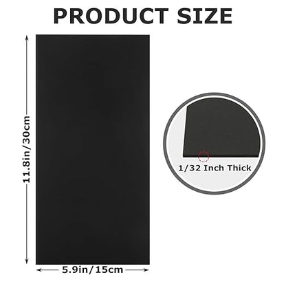5 Pack 5052 Anodized Aluminum Sheet Metal 12 x 6 x 1/32 Inch Black Rectangular Aluminum Metal Plate Engraving Blanks for Laser Engraving