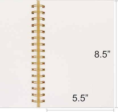 Watercolor Paper Pads, 5.5x8.5, 3Pack, Kraft Hardcover Sketch Books, 140lb/300gsm Heavyweight Cotton Paper, Spiral Bound, Cold Pressed, Dual-Sided(Smooth&Texture), Painting Paper for Artists Students