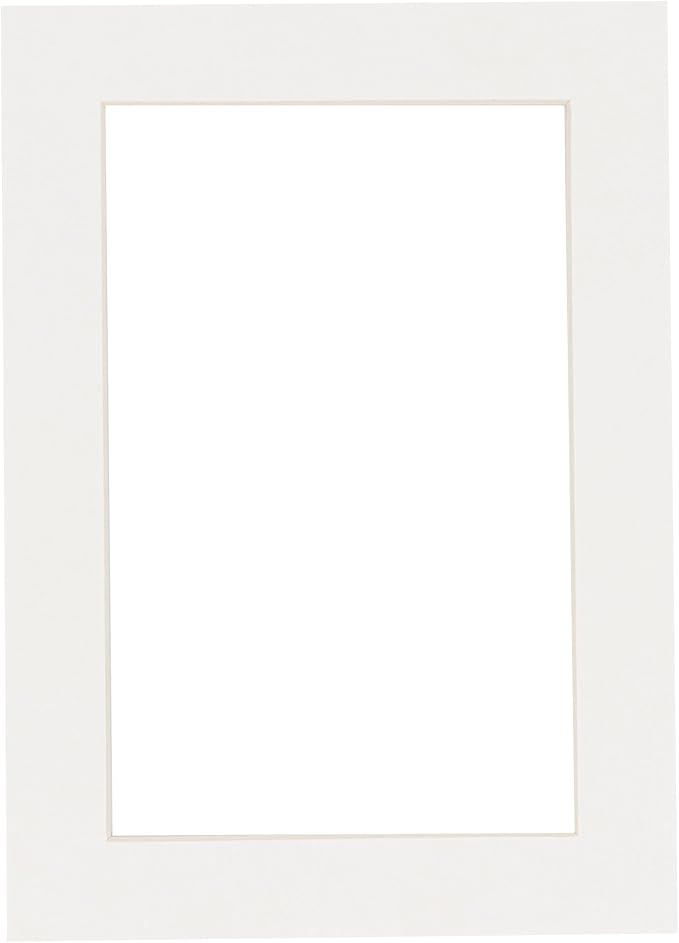 5x7 Mat for 8.5x11 Frame - Precut Mat Board Acid-Free Textured White 5x7 Photo Matte For a 8.5x11 Picture Frame, Premium Matboard for Family Photos, Show Kits, Art, Picture Framing, Pack of 1 Mat
