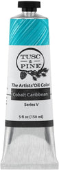 Tusc & Pine Artist Oil Paint - Cobalt Caribbean, 150 ml, Non-Yellowing, Rich & Creamy Consistency, Maximum Pigment Load, Small Batch Milled Oil Paints Made in the USA for Professional Artists