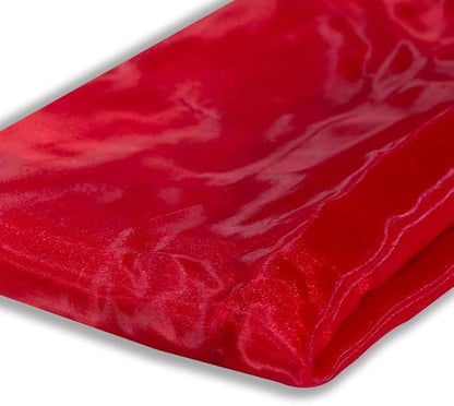 Fynite Red Organza Fabric by The Yard | 2 Yard Long | 44" Wide | Bridal Soft Sheer Organza Tulle for DIY Wedding Dress Fashion Craft Decorations