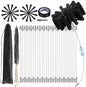 35Feet Chimney Sweep Kit, 8 in Brush Head, Dryer Vent Cleaner Kit, Chimney by MosxoedEnjoyLife