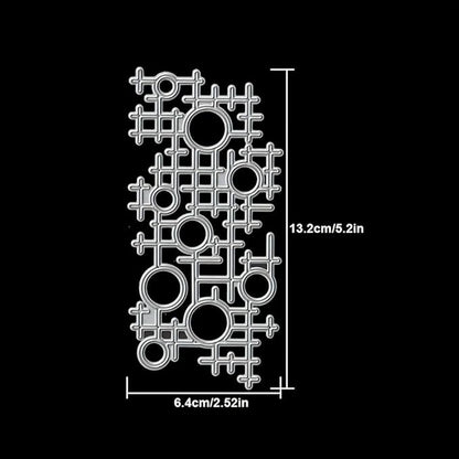 Lapoo Flowers Metal Cutting Die for Scrapbooking - Durable, Cut Stencils for DIY Scrapbook Photo Album Decorative Paper Card, Card Making Supplies, Embossing (Retro Punk Texture 5.2 x 2.5 in)