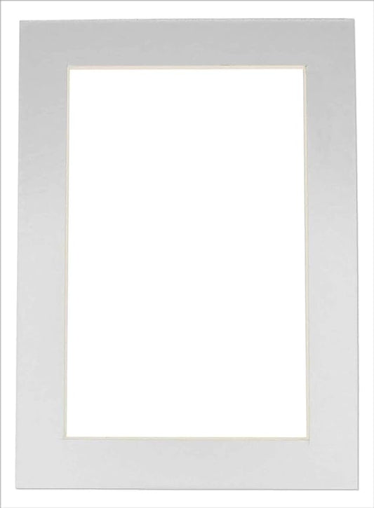 11x14 Mat for 8.5x11 Photo - Precut Metallic Silver Picture Matboard for Frames 11 x 14 Inches - Bevel Cut Matte to Display Art 8.5 x 11 Inches - Acid Free ONE MAT with Backing Board & Clear Bag