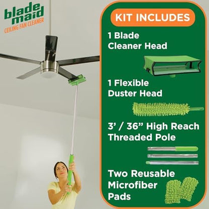 Blade Maid Ceiling Fan Blade Cleaner & Duster | Extendable Pole - Image 2