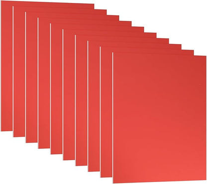 PATIKIL 3.3x2.1x1/32inch Anodized Aluminum Sheet, 10Pcs Metal Rectangle Aluminum Plate 0.8mm Thick Engraving Blanks for Laser Engraving DIY Decorative Crafting Home Decoration, Red