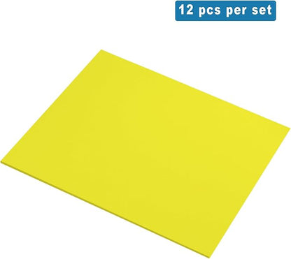 QIDIWIN EVA Foam Craft Sheets - 9x12 Inch 2mm Thick Versatile Non-Adhesive Foam for DIY, Cosplay, Scrapbooking, Classroom Projects - Durable, Flexible, Perfect for Crafting, 12 Pack(Yellow)