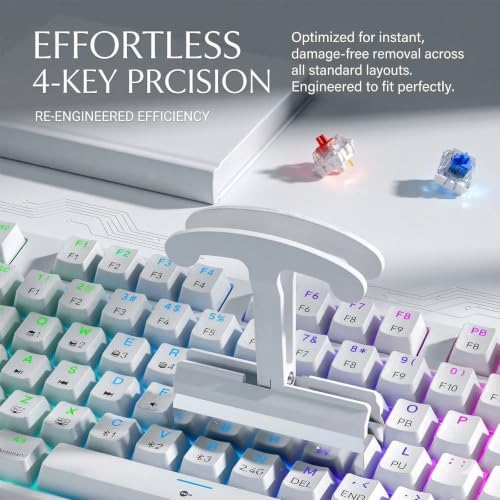 4-Key Keycap Puller, Keyboard Key Remover & Key Cap Removal Tool 4X Faster - Image 2
