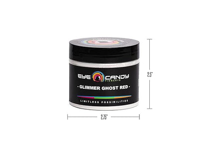 Eye Candy Pigments Premium Ghost Mica Powder - Glimmer Ghost Red (50gr) - for Epoxy, Resin, Soap, Paint, Woodworking, Acrylic Pouring, Bath Bombs, Fishing Lures - DIY Arts and Crafts Additive
