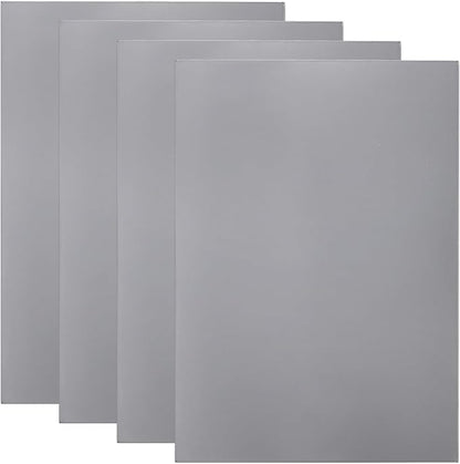 4 Pack Rubber Stamp Sheets, 2.6 mm (0.1 inch) A4 Size Light Gray Rubber Pads, Soft Rubbers Mat for Engraving Machine Cutter, Laser Rubbers Carving Blocks Material to Making Custom Stamps