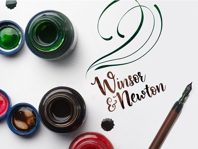 Winsor & Newton Calligraphy Ink, 30ml (1-oz) Bottle, Matt Black